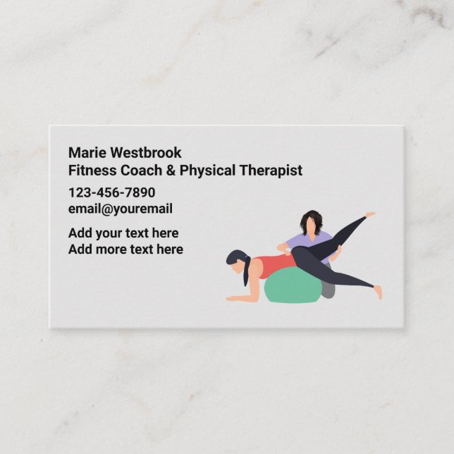 Entrenador De Fitness Y Tarjeta De Negocios Terapé (Anverso)