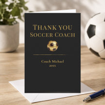 Entrenador de Fútbol Elegante Agradecimiento al Eq