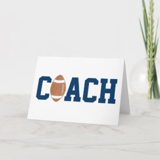 Entrenador de fútbol tarjeta de agradecimiento