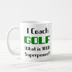 entrenador de golf taza de café