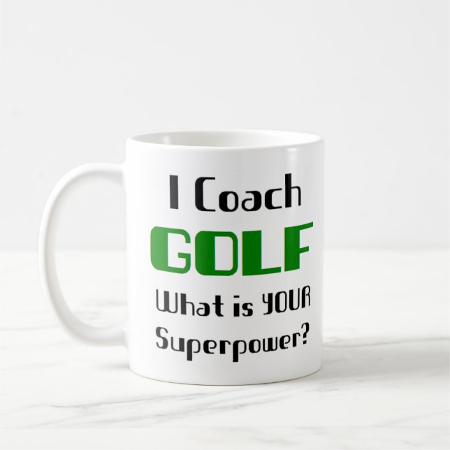 entrenador de golf taza de café (Izquierda)