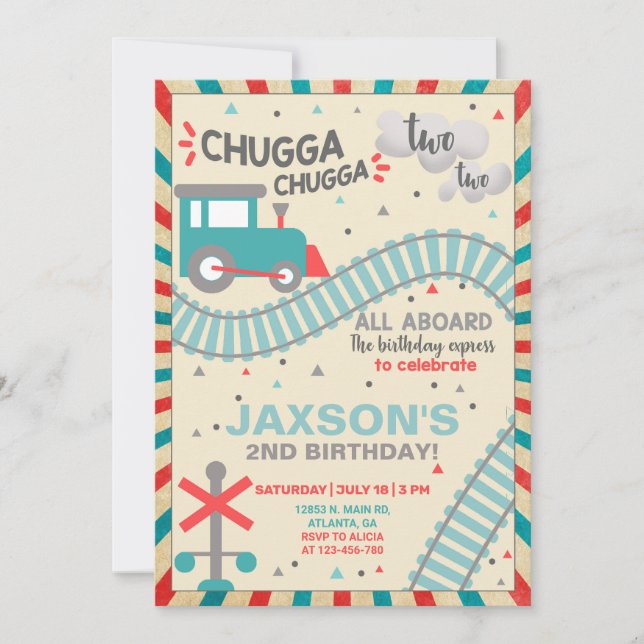 Entrenador de niños 2ª invitación de cumpleaños. (Anverso)