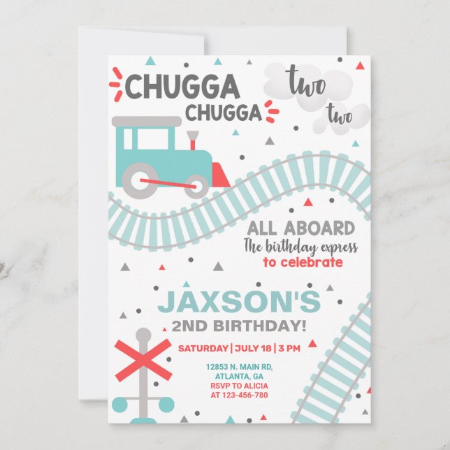 Entrenador de niños 2ª invitación de cumpleaños. i (Anverso)