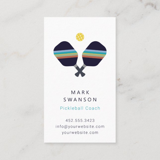 Entrenador de pelotas + tarjeta de presentación pe (Reverso)