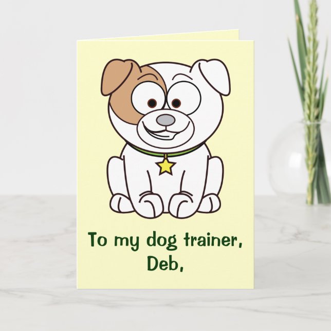 Entrenador de perros gracias tarjeta de Personaliz (Anverso)