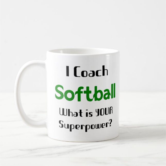 entrenador de softbol taza de café (Izquierda)