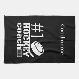 Entrenador de toalla de hockey número 1 blanco neg