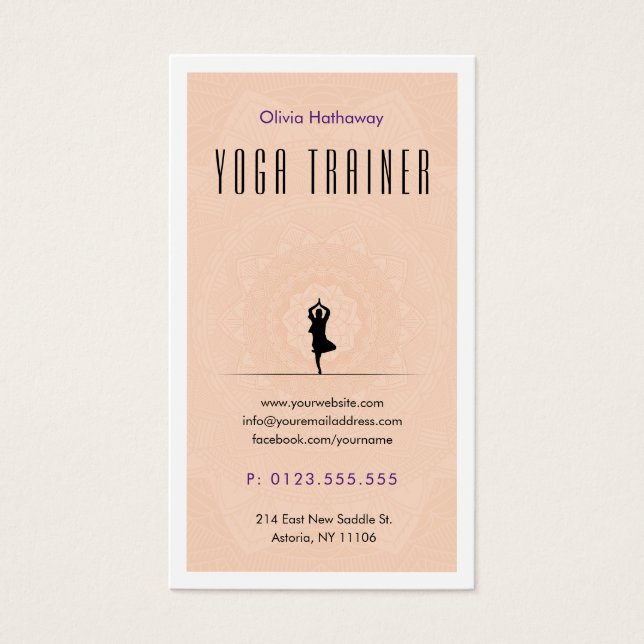 Entrenador de yoga | Profesora profesional (Frente)