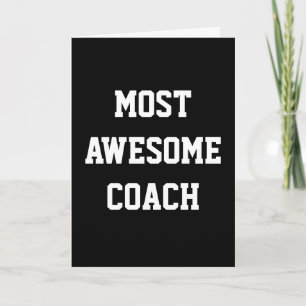 Entrenador Más Impresionante, Gracias / Tarjeta de