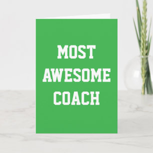 Entrenador Más Impresionante, Gracias / Tarjeta de