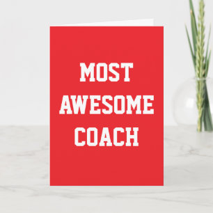 Entrenador Más Increíble, Gracias / Tarjeta de Cum