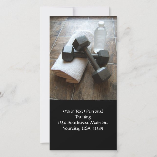 Entrenador personal o apto toalla y agua (Anverso)