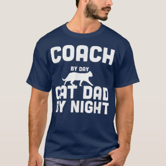 Entrenador Por Día Papá Gato Por Camiseta De Noche