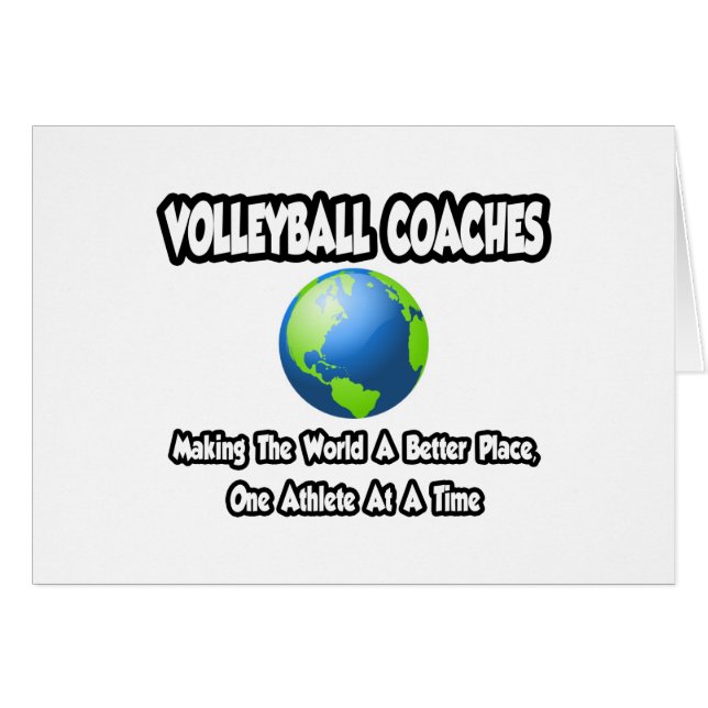 Entrenadores de voleibol... Haciendo del mundo un  (Anverso (Horizontal))