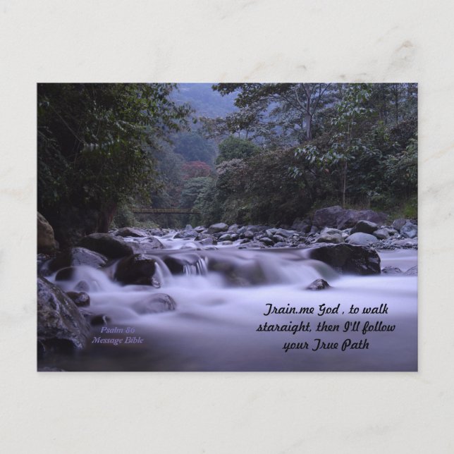 Entréname Dios a Caminar Tarjeta Postal Salmo 86 (Anverso)