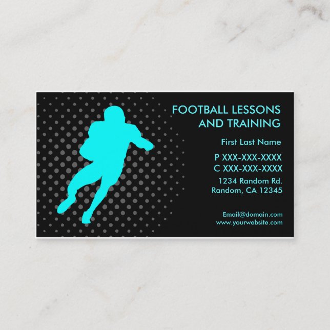 Entrenamiento de clases de fútbol tarjetas de pers (Anverso)
