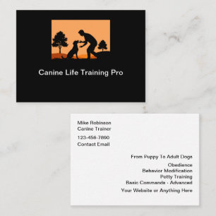 Entrenamiento de perros Tarjetas de visita simples