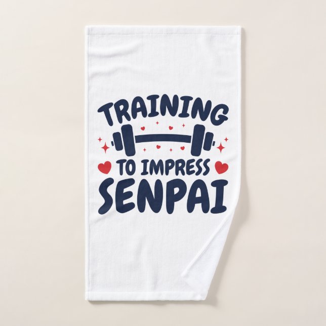 Entrenamiento para impresionar a Senpai Anime Work (Toalla de mano)