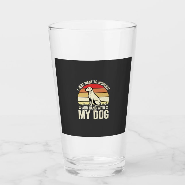 Entrenar con mi perro puesta de sol retro (Anverso)