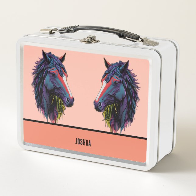 Entusiasta ecuestre graffiti colorido caballo  (Anverso)