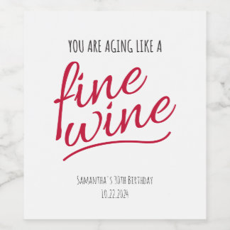 Envejecimiento Como Una Buena Etiqueta De Vino Per