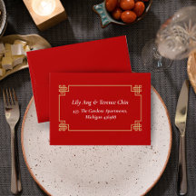 ENVELOPE, BODA CHINO ROJO