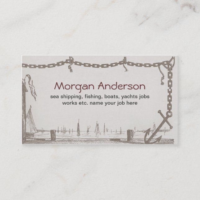 envía los barcos que pescan la tarjeta de visita (Anverso)