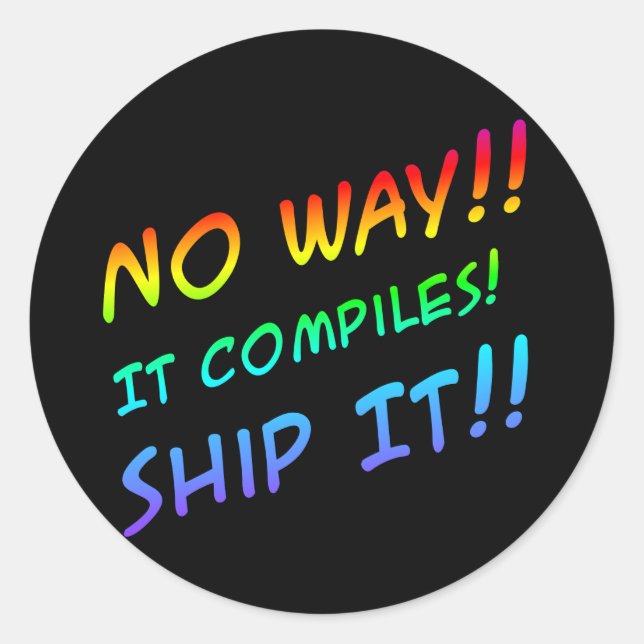 ¡Envíalo! Pegatina (Anverso)