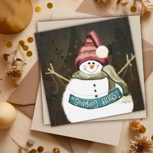 Enviando Abrazos Copo de Nieve Navidad