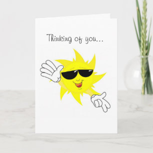Enviando alguna tarjeta para pensar en el sol