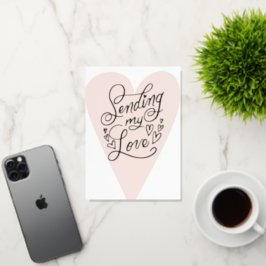 Enviando mi corazón de amor