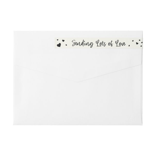 Enviando mucho amor + corazón Dirección de retorno (Reverso)