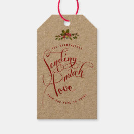 Enviando Mucho Amor Etiqueta de Regalo de Fiesta F