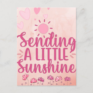 Enviando una tarjeta postal de un poco de sol