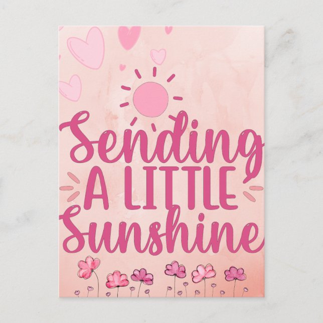 Enviando una tarjeta postal de un poco de sol (Anverso)