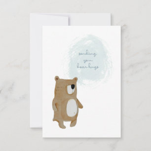 Enviándole la tarjeta de los abrazos de oso