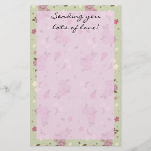 Enviándole porciones de papel floral romántico d