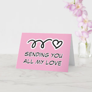 Enviándote todo mi amor Tarjeta del Día de San Val