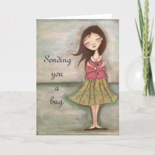Enviándote un abrazo - Tarjeta de felicitación