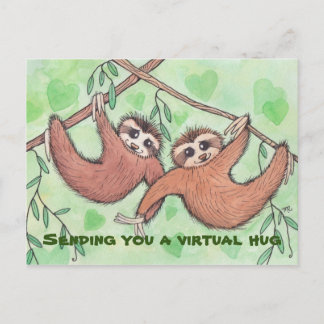 Enviándote una postal virtual de abraza