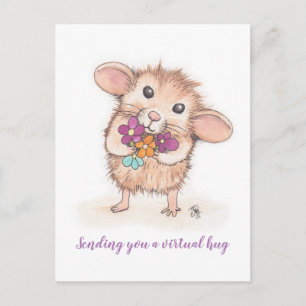 Enviándote una postal virtual de un abrazo de rató