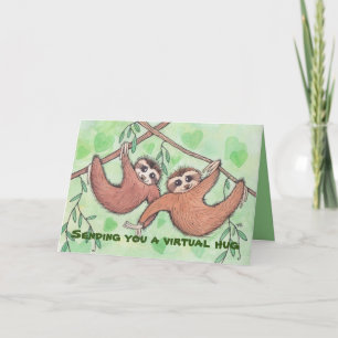 Enviándote una tarjeta de ranura para abrazos virt