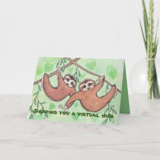 Enviándote una tarjeta de ranura para abrazos virt