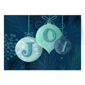 Enviar alegría con esta tarjeta azul de vacaciones