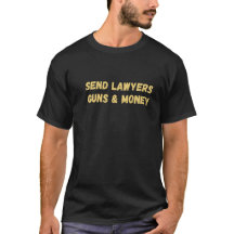 Enviar armas de abogados y camiseta con el estilo