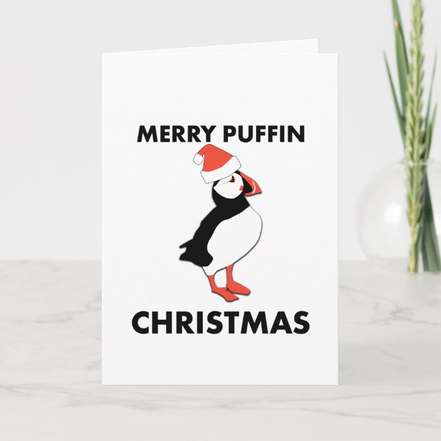 Enviar tarjetas de Navidades de Morerry Puffin est (Anverso)