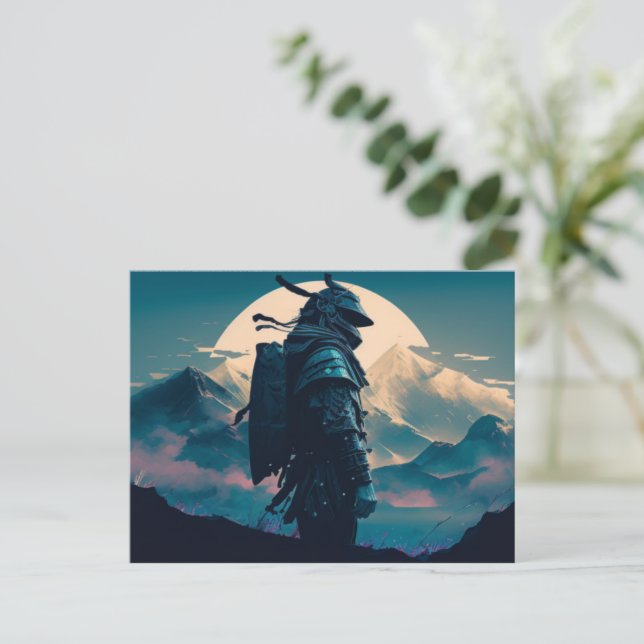 Enviar tu mensaje con las postales de Samurai (Anverso de pie)