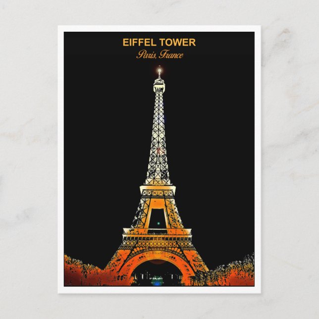 Enviar un pedazo de París: postal de la Torre Eiff (Anverso)