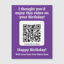 Enviar un video mediante código QR en una tarjeta 