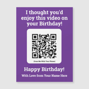 Enviar un video mediante código QR en una tarjeta 